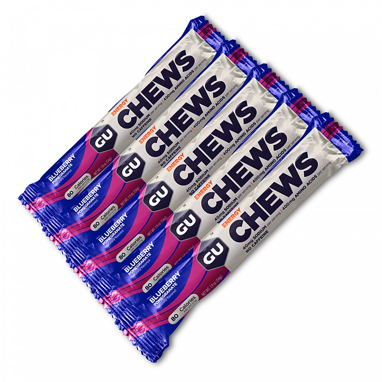 Combo 5 Gói Kẹo nhai Năng Lượng GU Energy Chews Vị Lựu Việt Quất