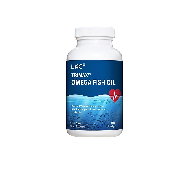 VIÊN UỐNG DẦU CÁ BỔ SUNG OMEGA HỖ TRỢ TIM MẠCH LAC TRIMAX OMEGA FISH OIL (60 VIÊN)