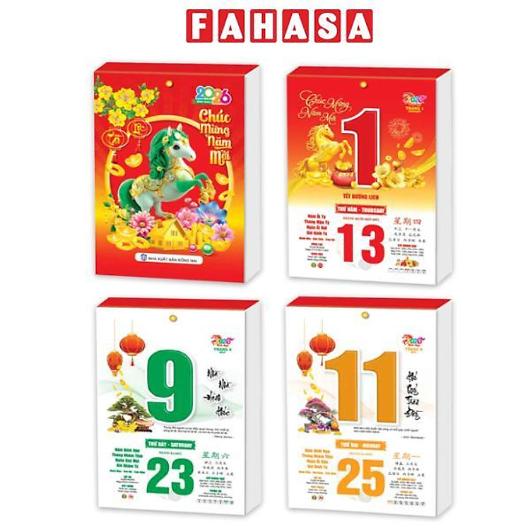 Bloc Lịch Trung Màu 2026 - Bonsai Tài Lộc - Hoa Niên HN15