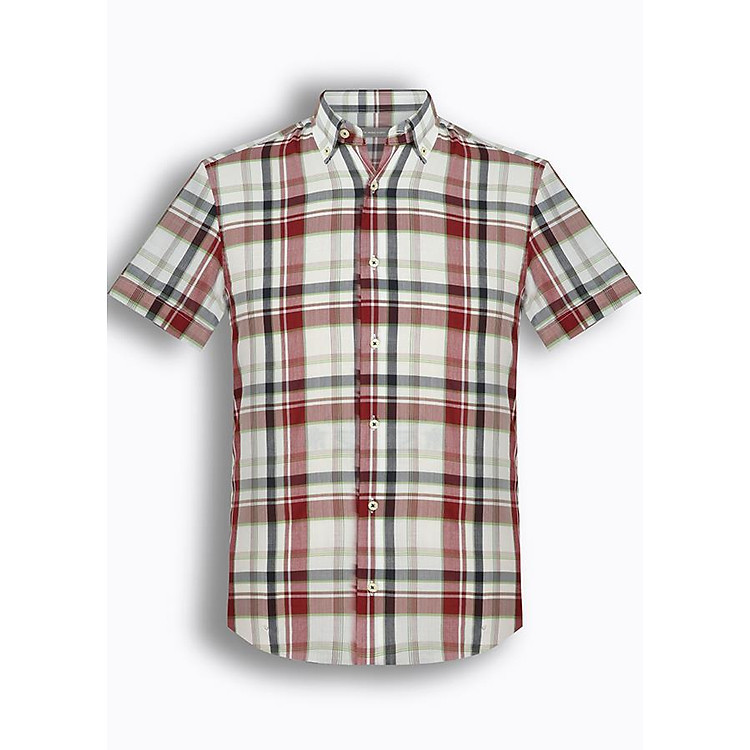 Áo sơ mi nam tay ngắn họa tiết The Shirts Studio Hàn Quốc TD45F2314GR