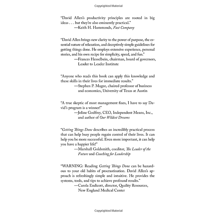 Getting Things Done: The Art Of Stress-Free Productivity - Ảnh 6