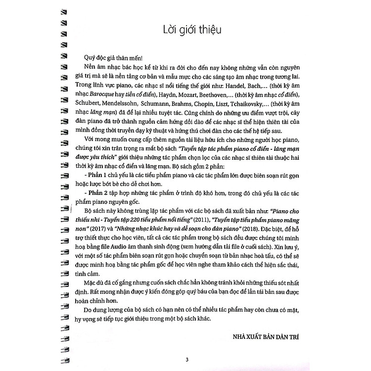 Tuyển Tập Tác Phẩm Piano Cổ Điển-Lãng Mạn Được Yêu Thích - Tập 2 (Tái Bản 2023) - Ảnh 3