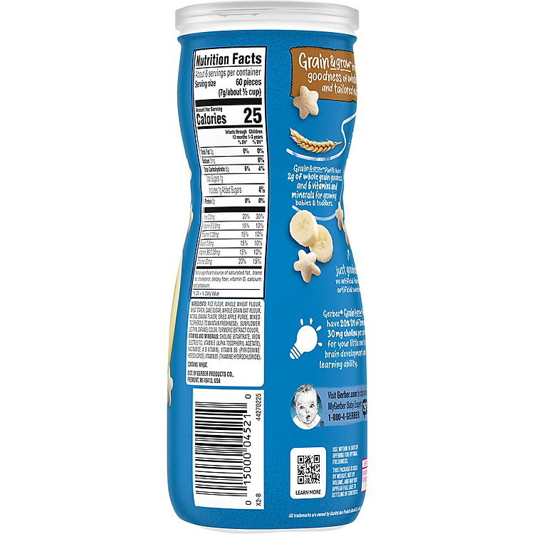 Bánh Ăn Dặm Gerber Puffs Chuối 42g Giá tốt - Hình ảnh 3