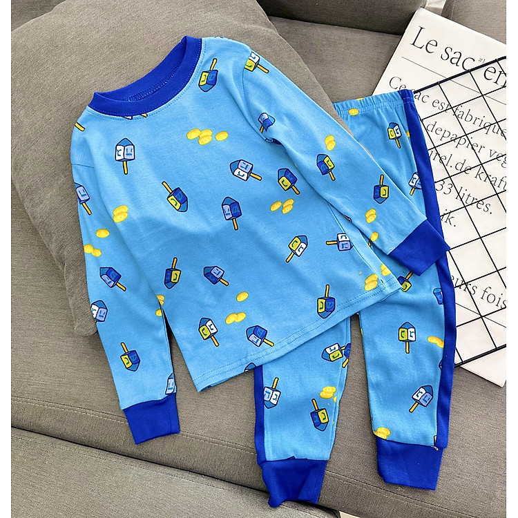 Đồ bộ bé trai, bộ ngủ dài tay cho bé trai size 8-25KG chất thun cotton mềm mịn mát