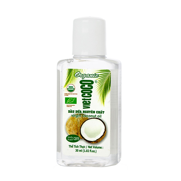 Dầu dừa nguyên chất Organic Vietcoco (30ml)