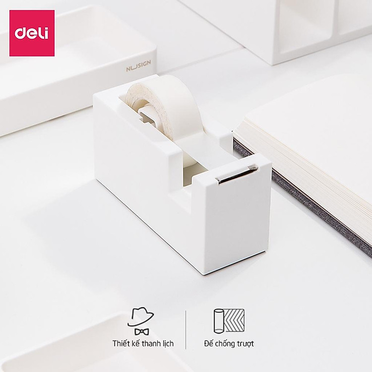 Cắt Băng Dính Để Bàn Nusign Deli NS121 - Xanh Dương - Ảnh 5