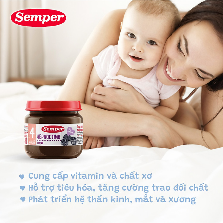Dinh dưỡng ăn dặm mận đen Semper 80g Đảm bảo Giá rẻ - Hình ảnh 4