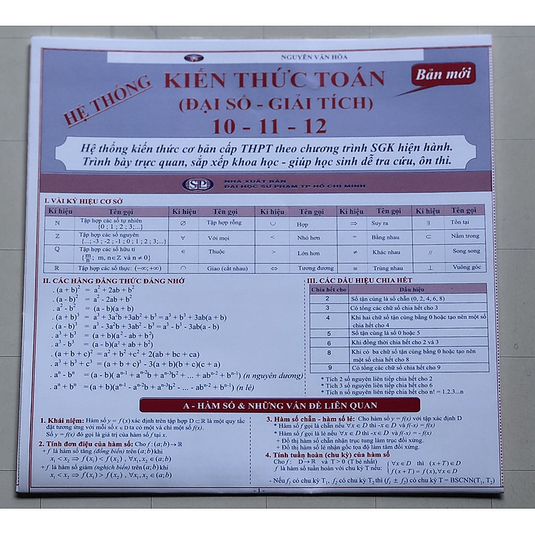 Hệ thống kiến thức Toán- Hóa- Sinh THPT - Ảnh 6