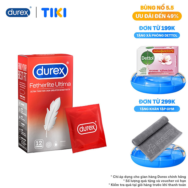Bao cao su Durex Fetherlite Ultima Hộp 12 Bao