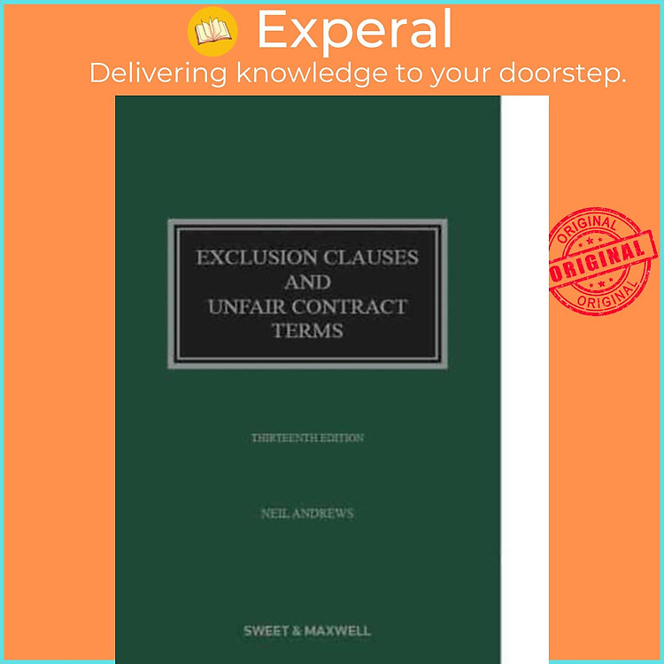 Sách - Exclusion Clauses and Unfair Contract Terms by Neil Andrews (UK edition, hardcover)