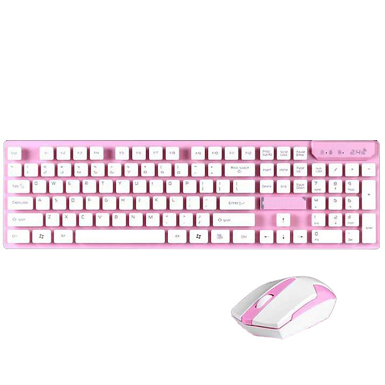 Bộ bàn phím và chuột không dây G520 (Màu Hồng)