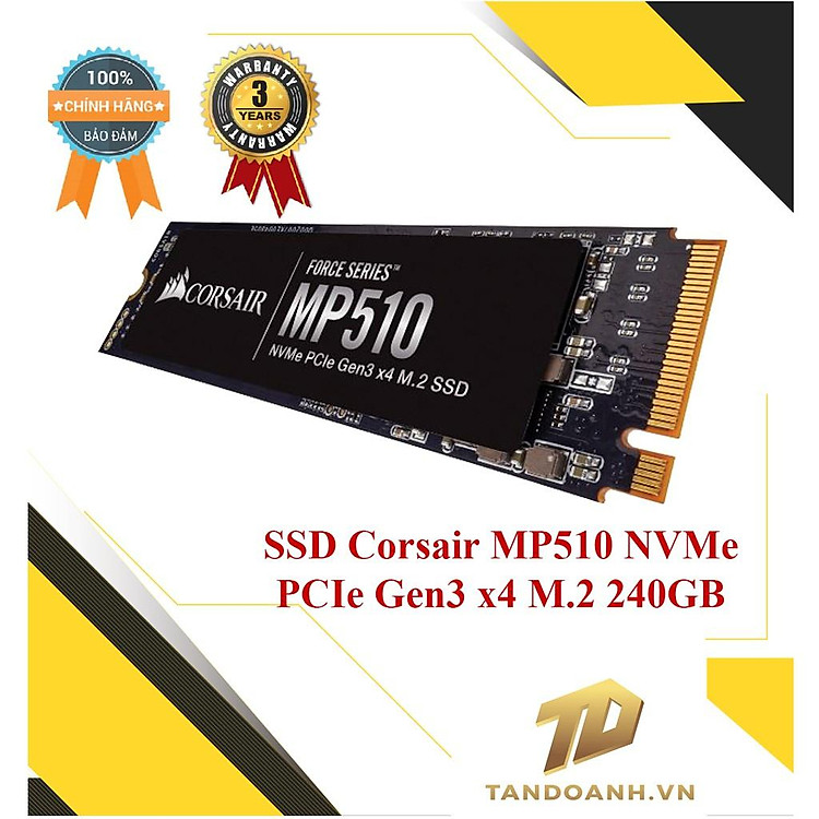 Ổ cứng SSD Corsair MP510 NVMe PCIe Gen3 x4 M.2 240GB - Chính hãng