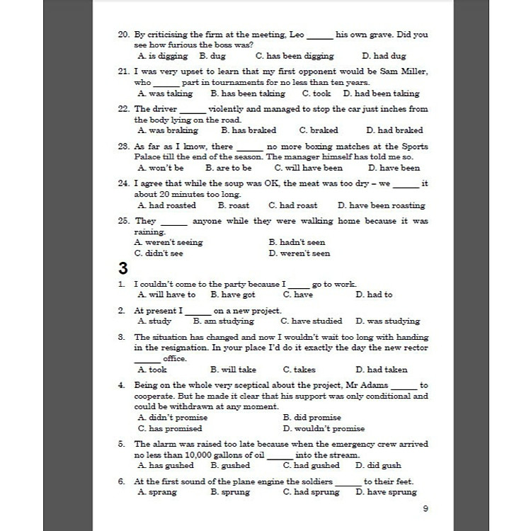 Câu Hỏi Trắc Nghiệm Chuyên Đề Ngữ Pháp Tiếng Anh Tài Liệu Ôn Thi THPT Quốc Gia - Ảnh 5