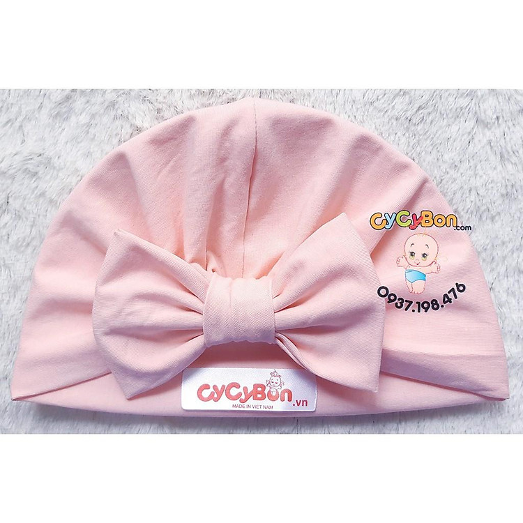 Mũ Nón Turban Màu Da Chất Vải Cotton 4 Chiều Bao Co Giãn Cho Bé Gái - Có Đủ Kiểu và Size Kể Cả Size Sơ Sinh !