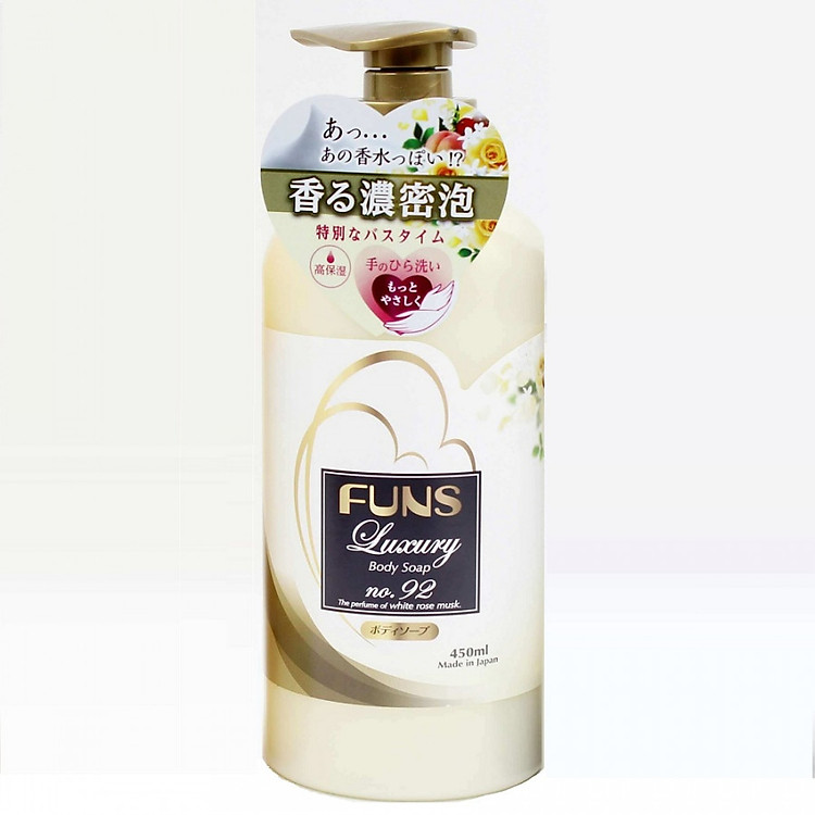 Sữa tắm trắng da hương nước hoa NHẬT BẢN Funs Luxury No.92 (450ml) DẠNG HŨ