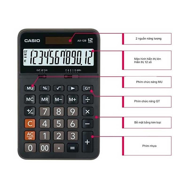 Máy Tính Casio AX-12B - Ảnh 4