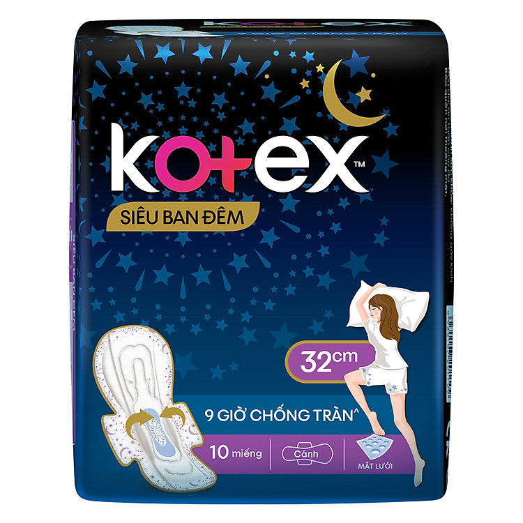 Kotex Siêu Ban Đêm 32cm (10 miếng)