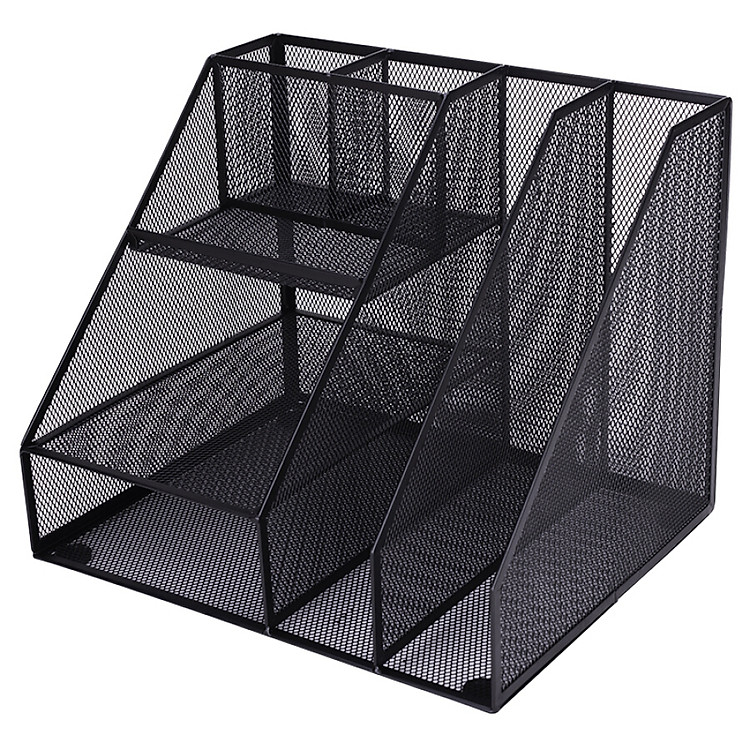 Giá Để Đồ Dùng Bàn Làm Việc Deli 79075 Bằng Lưới Kim Loại
