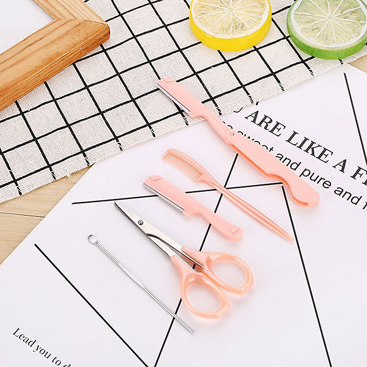 Bộ 5 Dao Kéo Tỉa Lông Mày, Tóc Mái, Lấy Ráy Tai Tiện Lợi - MP058