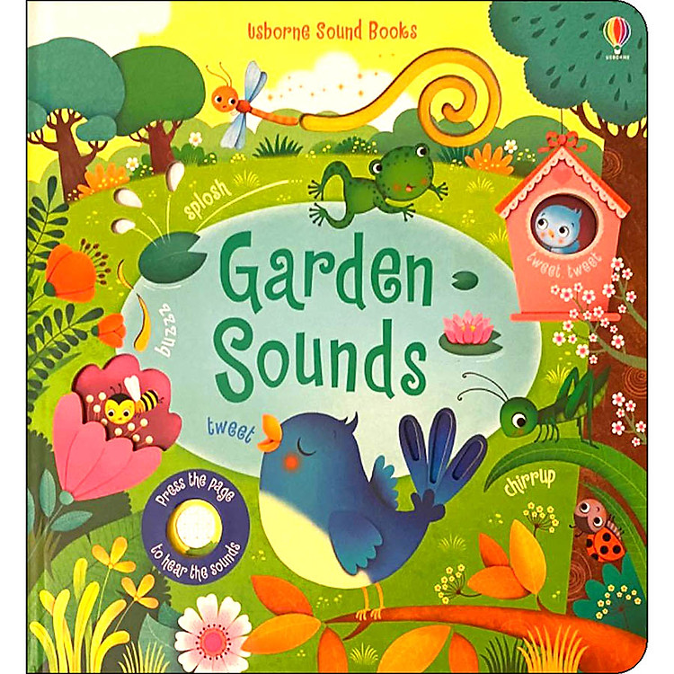 Sách Usborne Garden Sounds (Touchy-feely Sound Books)