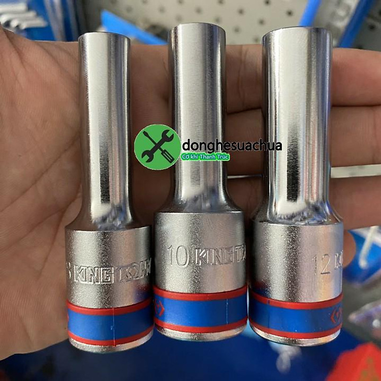 Tuýp, Đầu Khẩu Trắng 1/2 Dài 77mm 12 cạnh Kingtony 4230 đầy đủ size