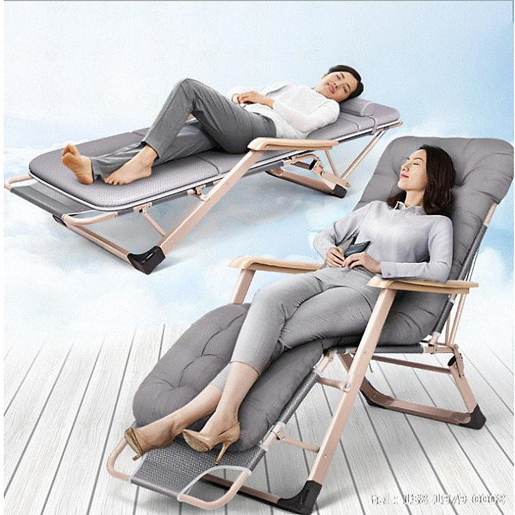 Ghế xếp thư giãn gấp gọn tiện lợi - Tặng nệm bông cao cấp