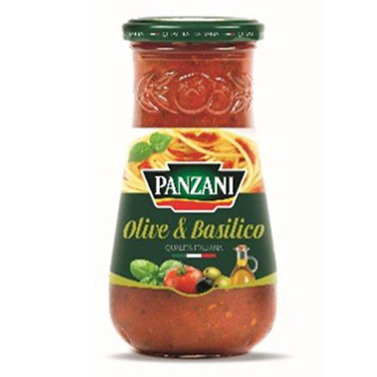 Sốt Mỳ Ý Oliu Húng Tây Panzani Chai 400g