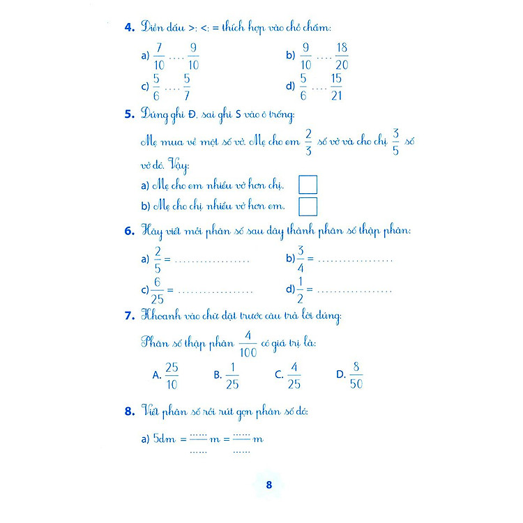Vở Bài Tập Môn Toán Học Kì 1 (Lớp 5) - Ảnh 2