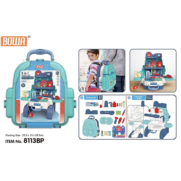 Mua Bộ đồ chơi bác sĩ BOWA 8113BP Chính hãng Giá rẻ - Hình ảnh 4