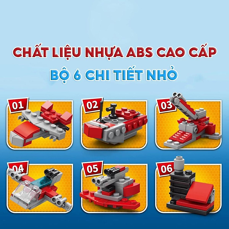 Mua Đồ Chơi Lắp Ráp Siêu Chiến Hạm 6 Trong 1 Chính hãng Giá tốt - Hình ảnh 5