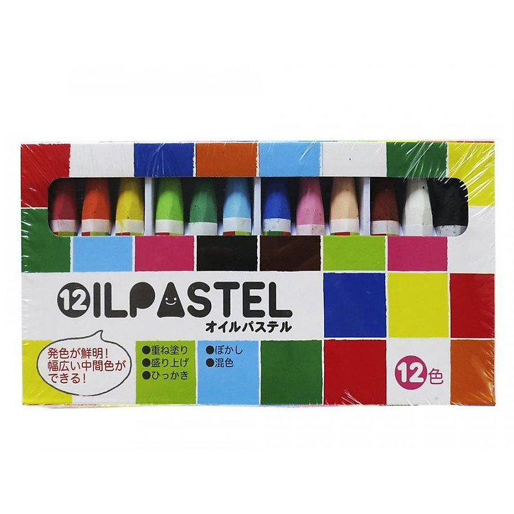 Hộp bút sáp dầu tô màu 12 màu