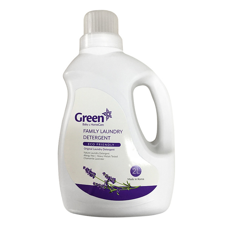 Nước Giặt Hương Oải Hương Dành Cho Gia Đình Green (2L / Chai)