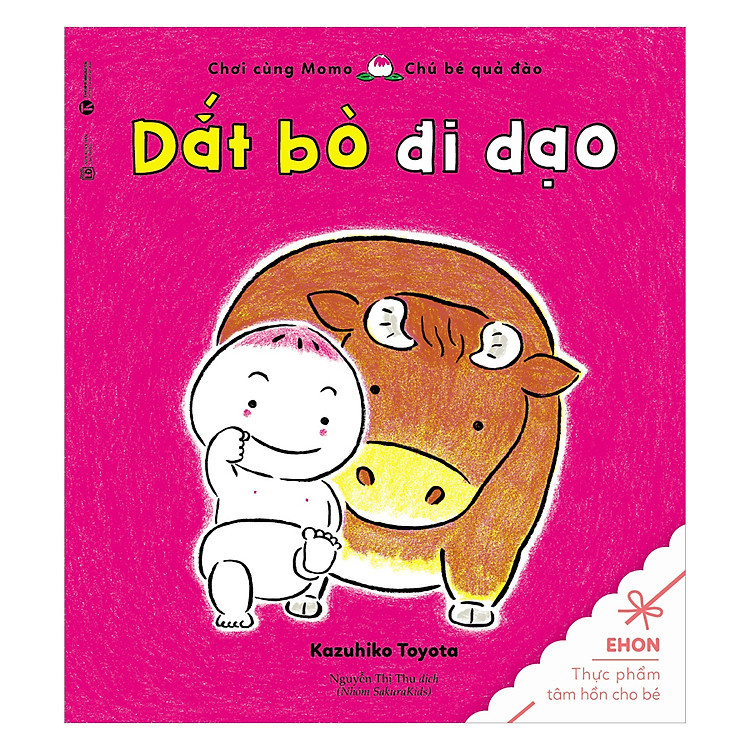 Sách Ehon Nhật Bản - Dắt Bò Đi Dạo ( tái bản )
