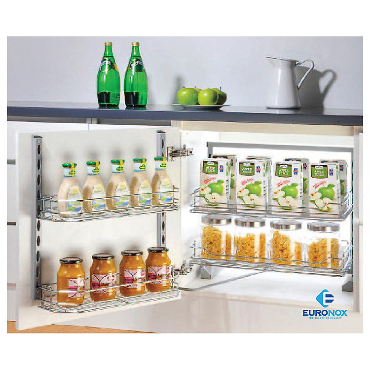 Tủ kho nan cánh mở - 2 tầng 2-Shelf Push-to-Open Pantry Unit with Flat-bar