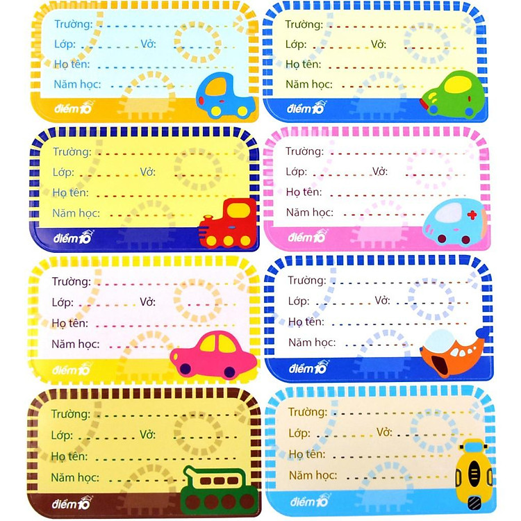 Nhãn Vở Điểm 10 TP-NBL03 (8 cái) - Ảnh 2