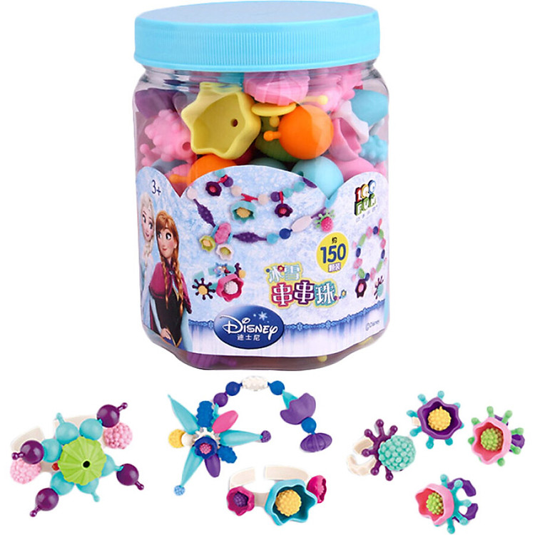 Bộ Đồ Chơi Láp Ráp Xâu Chuỗi Vòng Cổ Công Chúa Cho Bé Gái Disney DS-2566 (150 Chi Tiết)