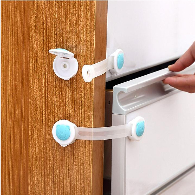 COMBO 4 DÂY KHÓA CHẶN CỬA TỦ, TỦ LẠNH, NGĂN KÉO AN TOÀN CHO BÉ - Màu ngẫu nhiên