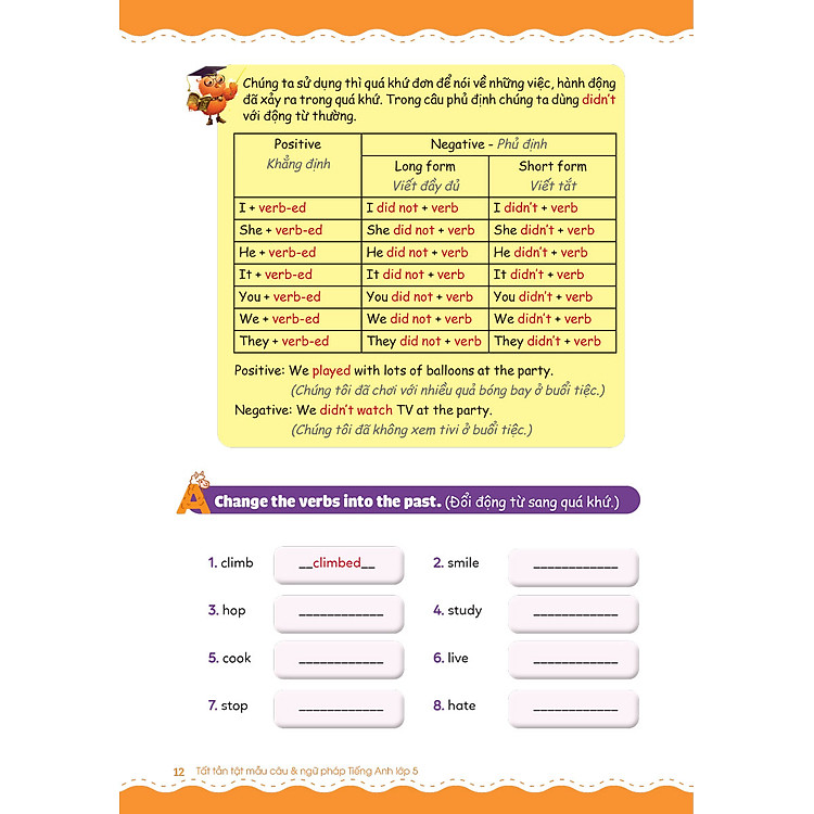 Tất Tần Tật Mẫu Câu Và Ngữ Pháp Tiếng Anh Lớp 5 (MEGA) - Ảnh 6
