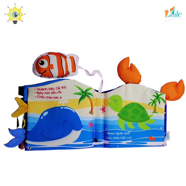 Sách vải đại dương KITE 2325A008 cho bé Chính hãng Tiết kiệm - Hình ảnh 4