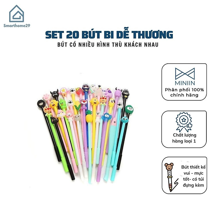 Bộ Bút Bi Cây Viết Dễ Thương (20 chiếc)