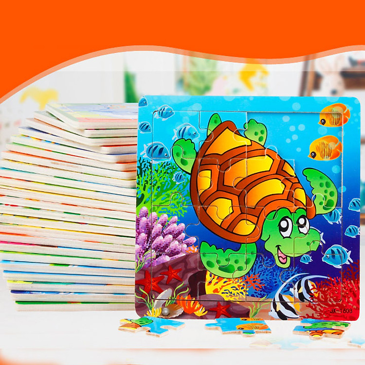 Combo 5 tranh ghép hình 16 miếng