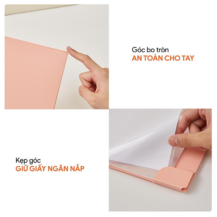 Bìa lá trình ký Smart A4 gập thành A5 - Xanh Nhạt - Ảnh 3