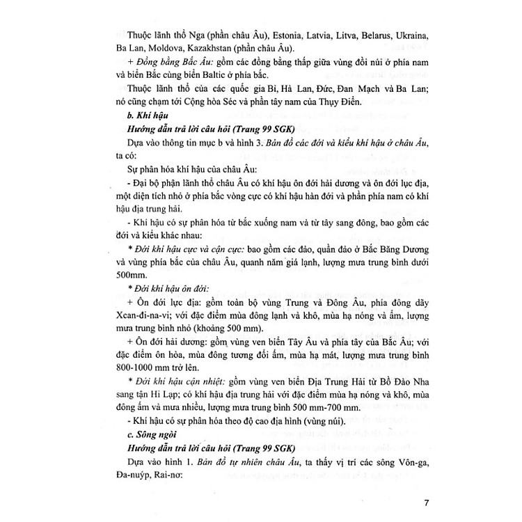 Hướng Dẫn Trả Lời Câu Hỏi Và Bài Tập Địa Lí Lớp 7 (Bám Sát SGK Kết Nối Tri Thức Với Cuộc Sống) - Ảnh 3