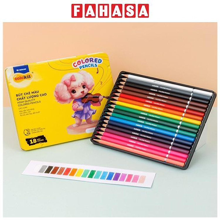Bút Chì Màu Colorkit CPC-C040 (18 chiếc)