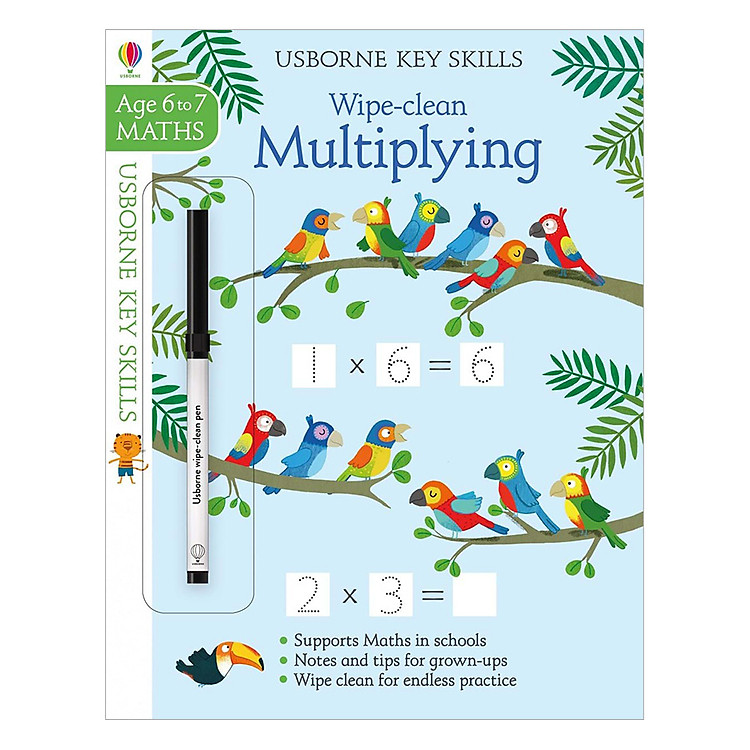 Sách Usborne Usborne Key Skills Wipe-clean Multiplying 6-7