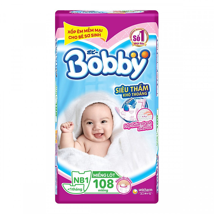 Miếng Lót Sơ Sinh Bobby Fresh Newborn 1 - 108 (108 Miếng)