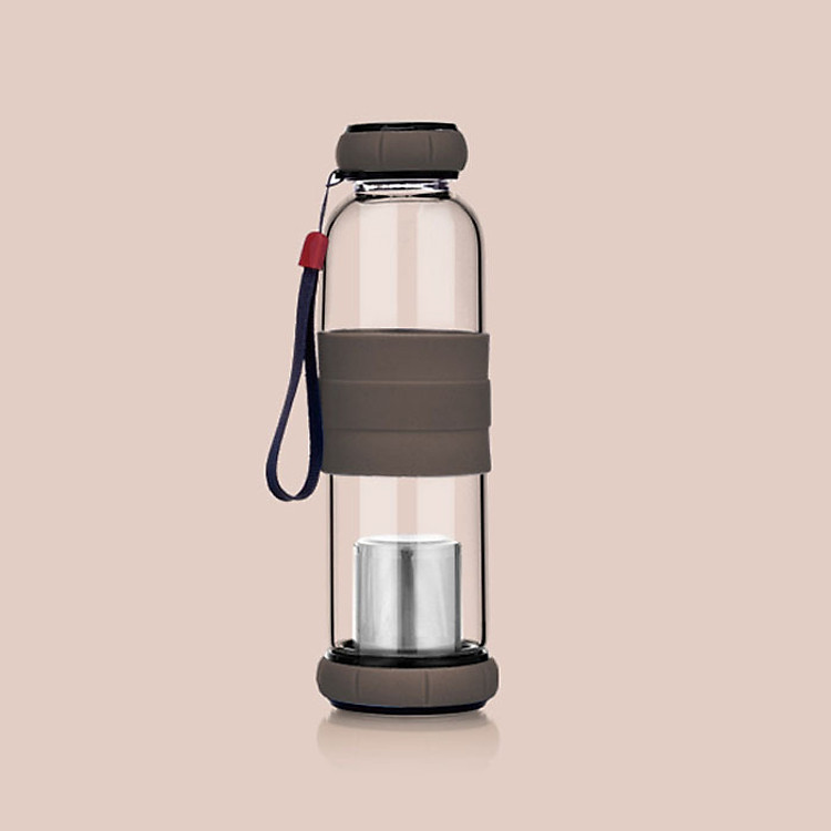 Bình lọc trà thủy tinh có lõi lọc inox - màu ngẫu nhiên