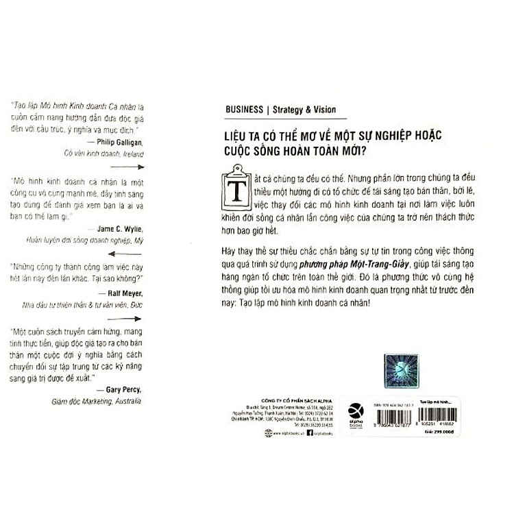 Tạo Lập Mô Hình Kinh Doanh - Cá Nhân (Tái Bản 2022) - Ảnh 3