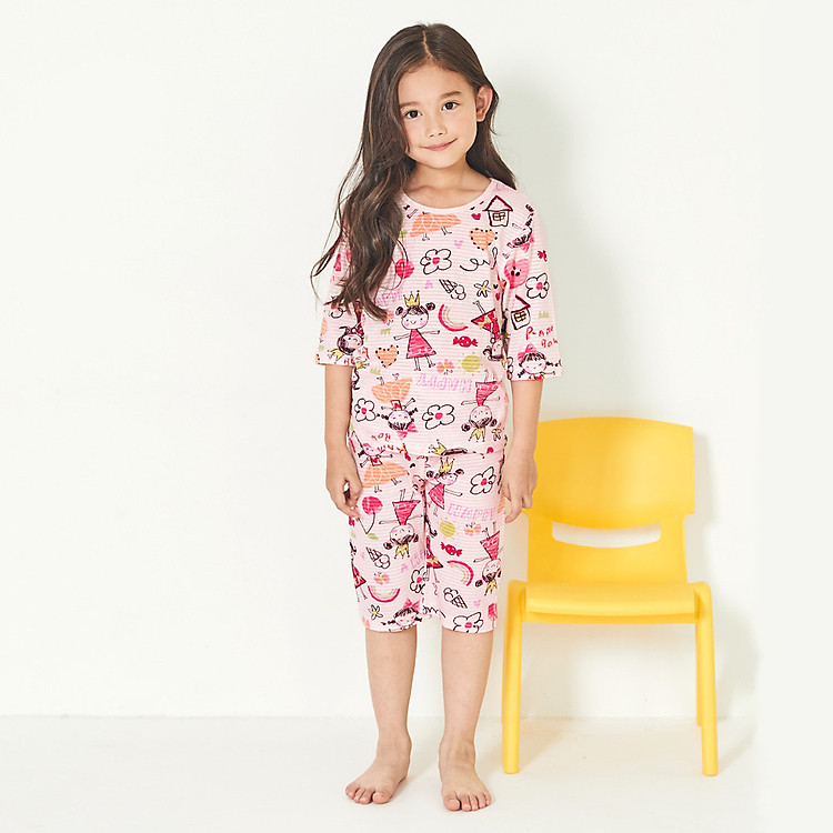 Bộ đồ lửng mặc nhà bé gái Unifriend Hàn Quốc UG015