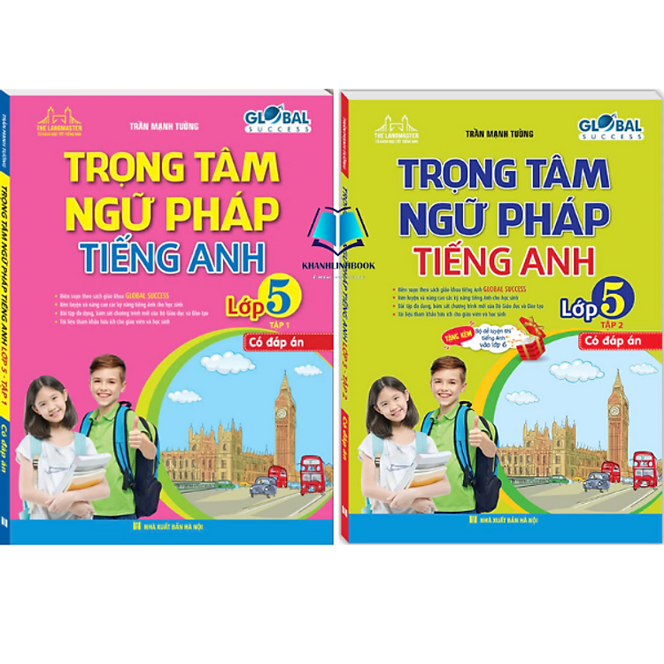 Sách - Global success - Trọng tâm ngữ pháp tiếng anh lớp 5 tập 1+ 2 (có đáp án)